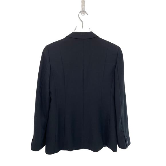 Armani Collezioni Blazer Women's Black Career Office Preppy Academia Wool Size 4 - Picture 7 of 10